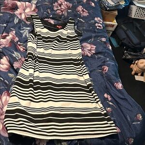 Merona Black and White Striped Dress